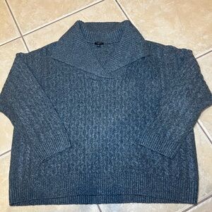 Talbots Gray Shawl Neck Plus Sweater Size 2X